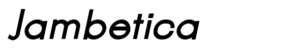 Jambetica font preview